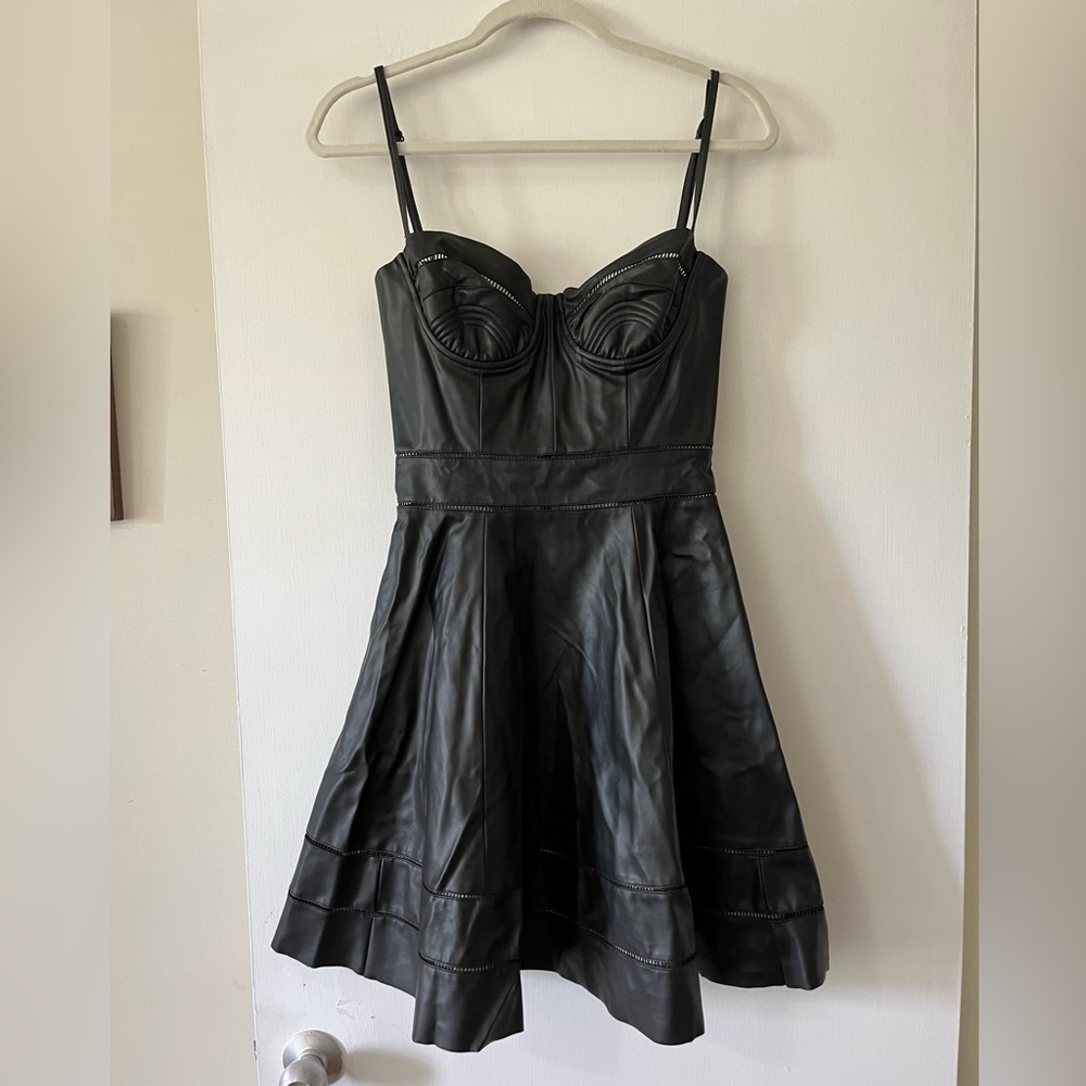 PU leather dress